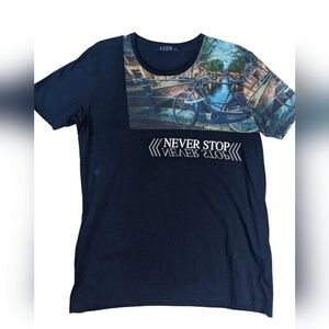 Lyon women's multi media t shirt with Amsterdam bike scene size L